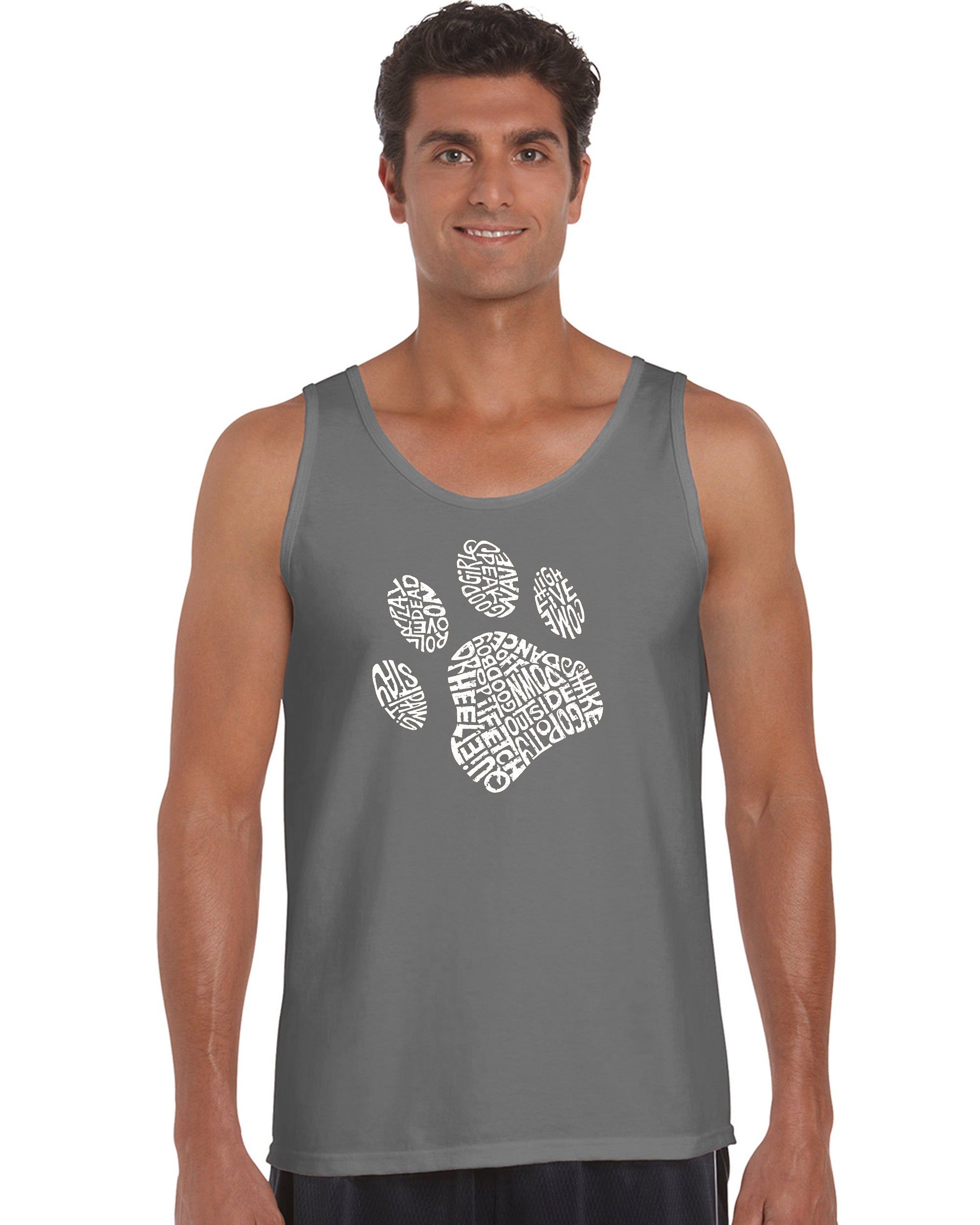 Dog Paw - Men's Word Art Tank Top sold by LA Pop Art product image thumbnail 5