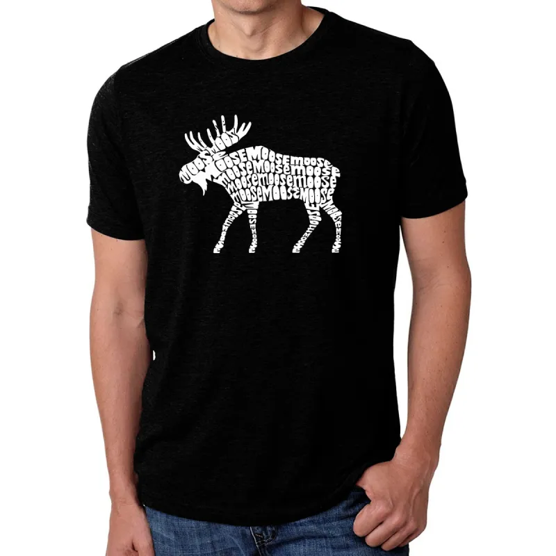 Moose  - Men's Premium Blend Word Art T-Shirt sold by LA Pop Art