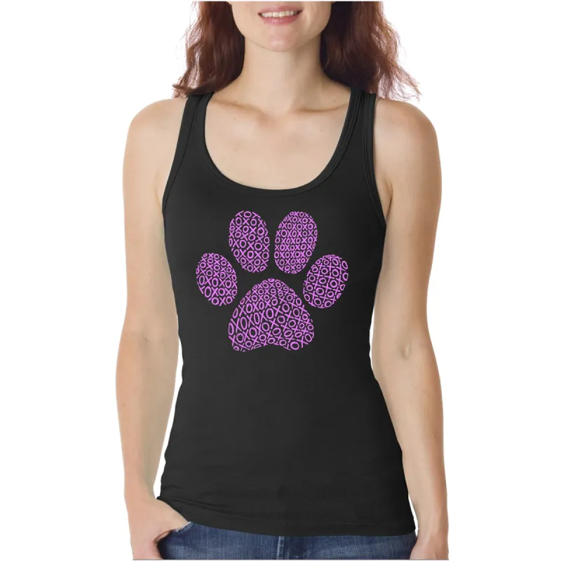XOXO Dog Paw  - Women's Word Art Tank Top sold by LA Pop Art