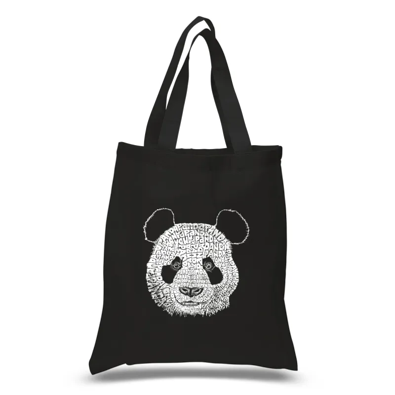 Panda - Small Word Art Tote Bag sold by LA Pop Art