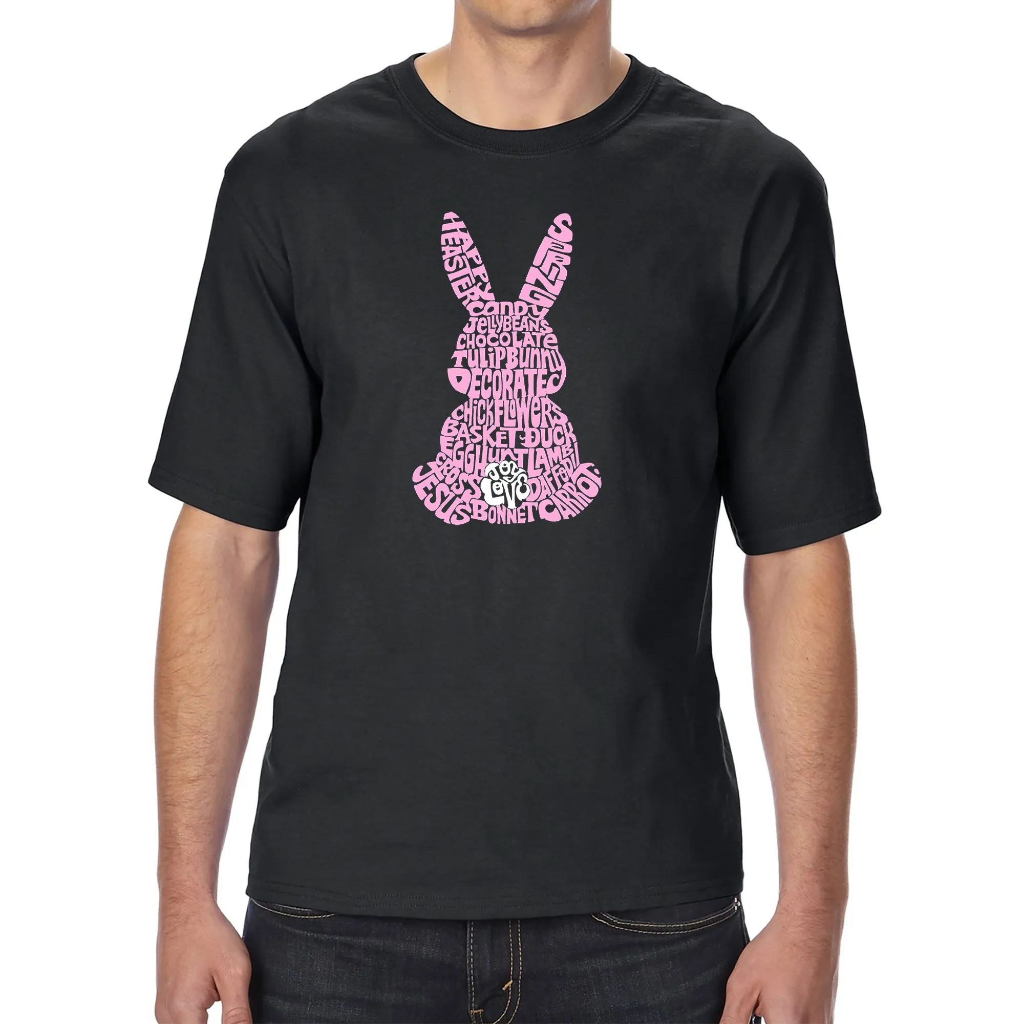 Easter Bunny - Men's Tall and Long Word Art T-Shirt sold by LA Pop Art