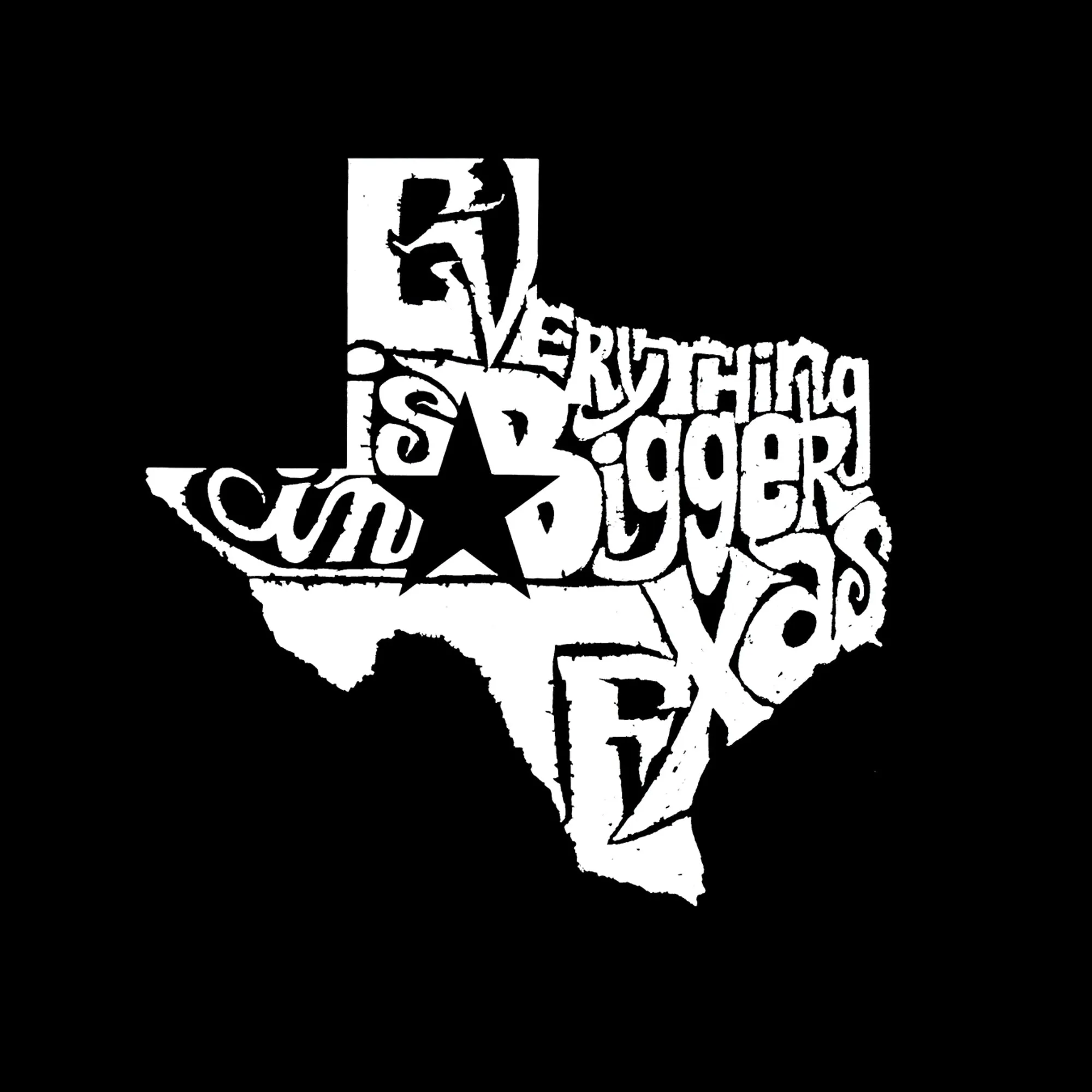 Everything is Bigger in Texas - Men's Word Art Crewneck Sweatshirt sold by LA Pop Art product image thumbnail 2