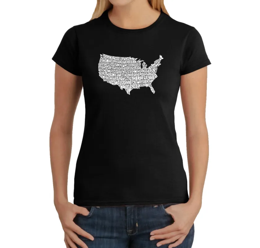 THE STAR SPANGLED BANNER - Women's Word Art T-Shirt sold by LA Pop Art