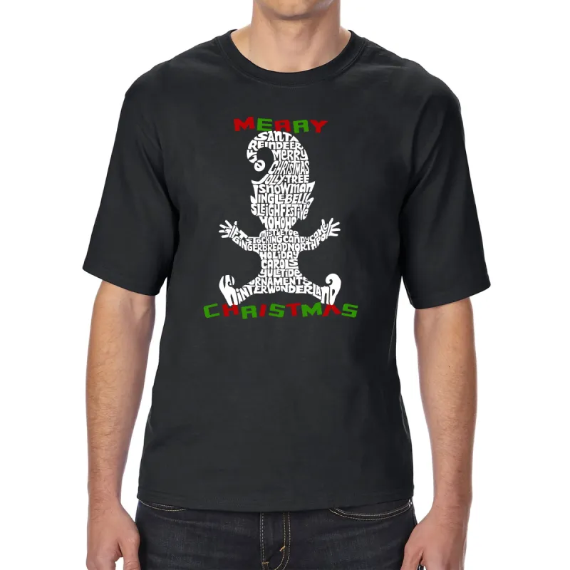 Christmas Elf - Men's Tall and Long Word Art T-Shirt sold by LA Pop Art