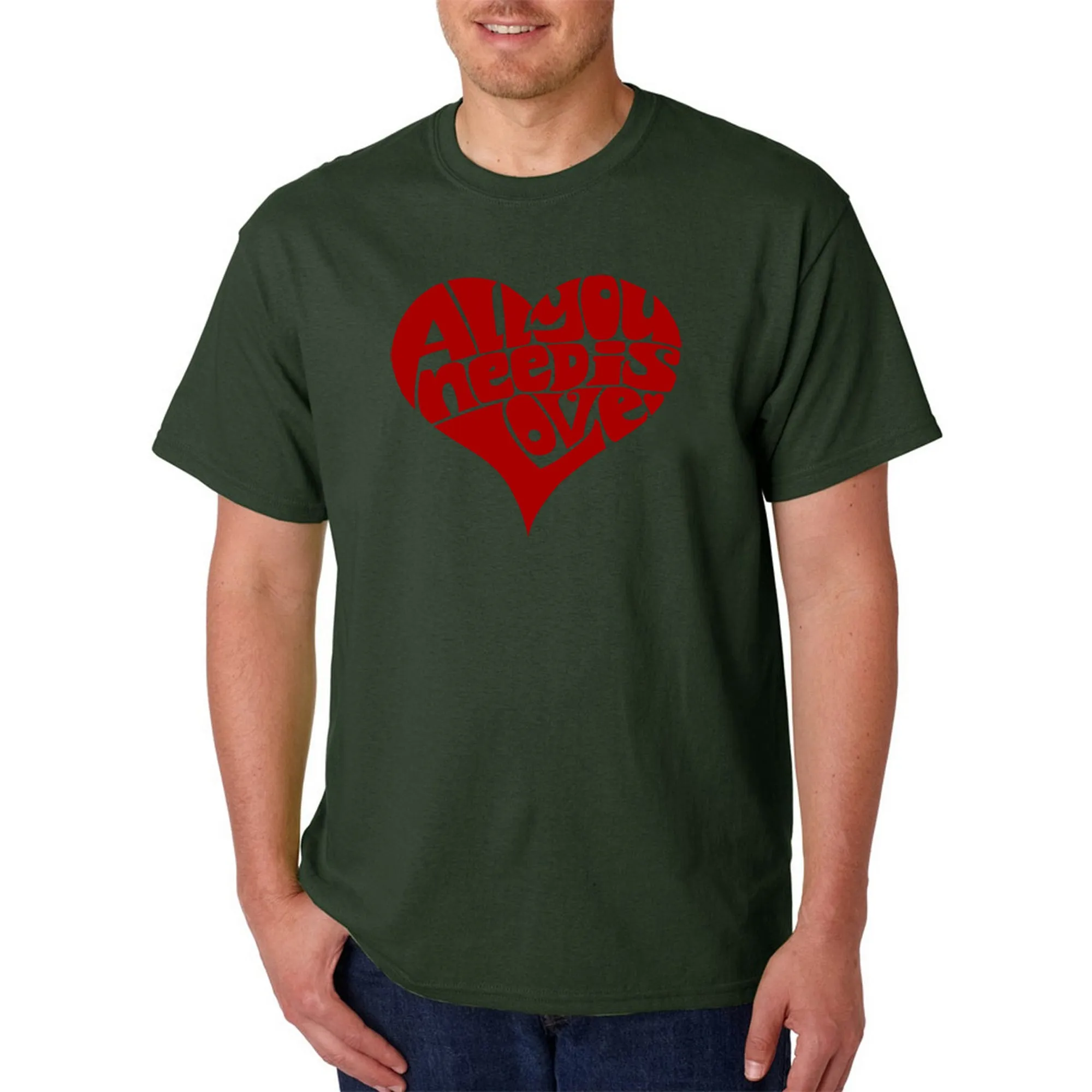 All You Need Is Love - Men's Word Art T-Shirt sold by LA Pop Art product image thumbnail 4