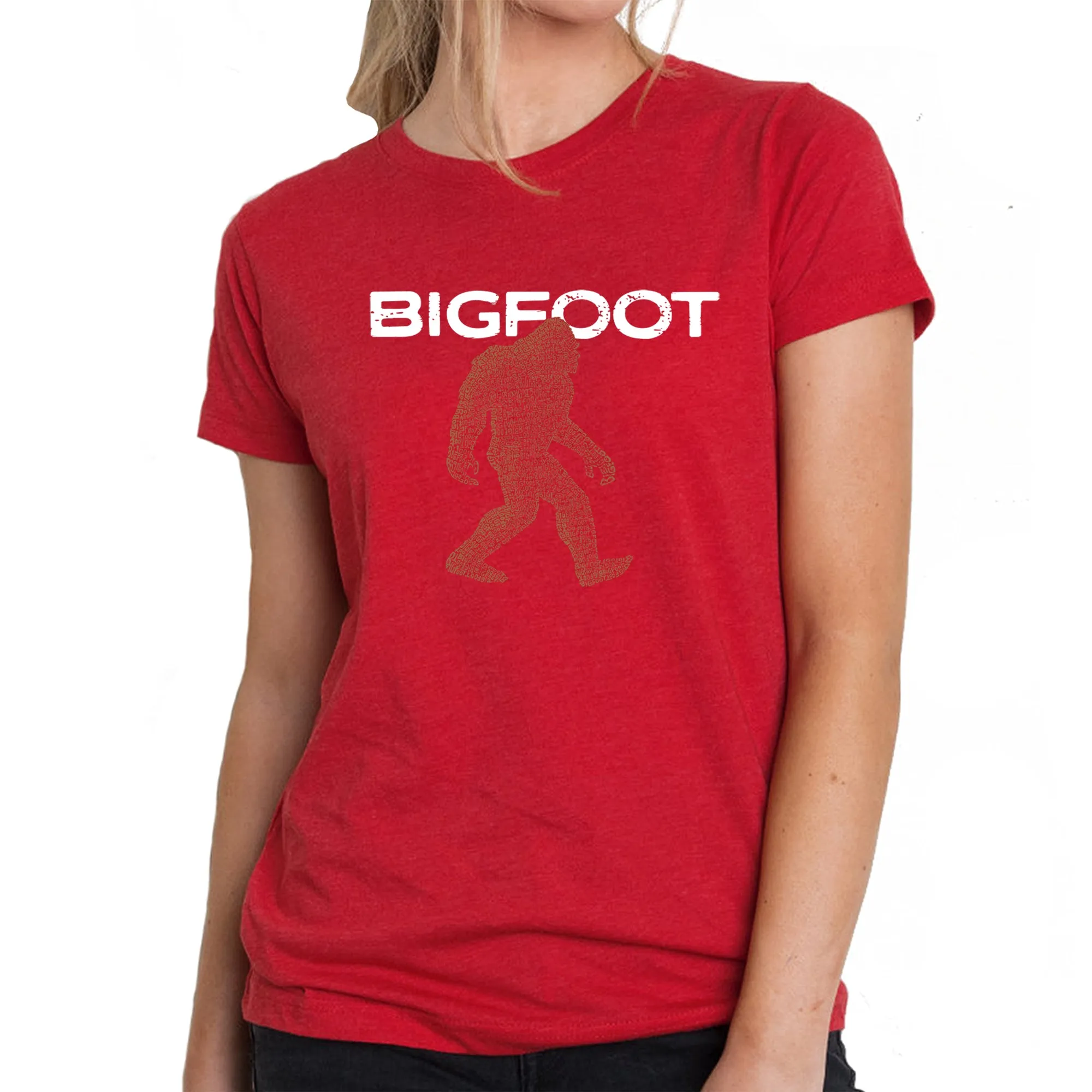 Bigfoot - Women's Premium Blend Word Art T-Shirt sold by LA Pop Art product image thumbnail 5