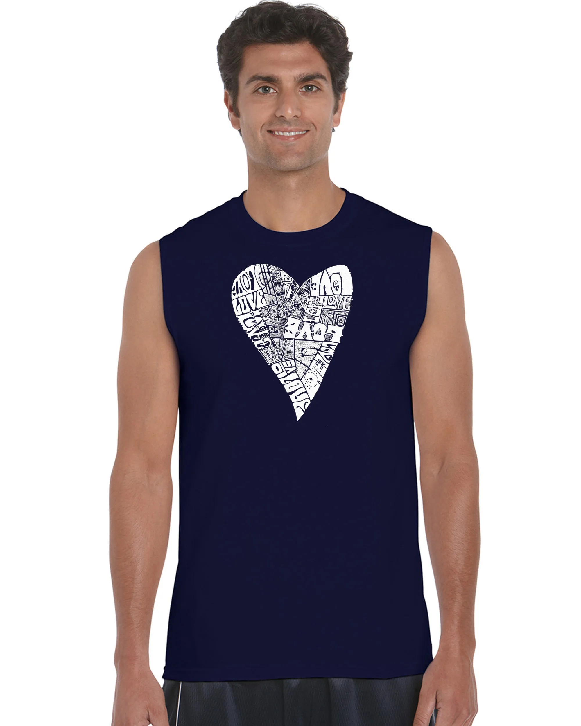 Lots of Love - Men's Word Art Sleeveless T-Shirt sold by LA Pop Art product image thumbnail 3
