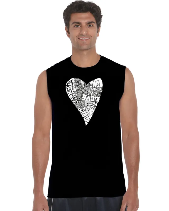 Lots of Love - Men's Word Art Sleeveless T-Shirt sold by LA Pop Art