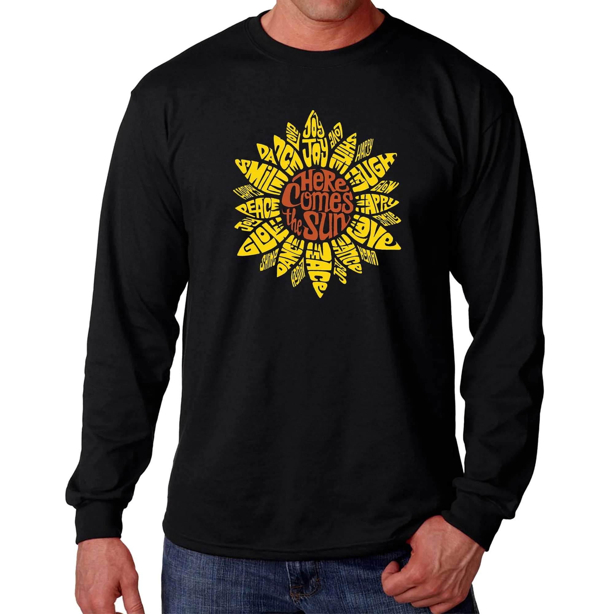 Sunflower - Men's Word Art Long Sleeve T-Shirt sold by LA Pop Art