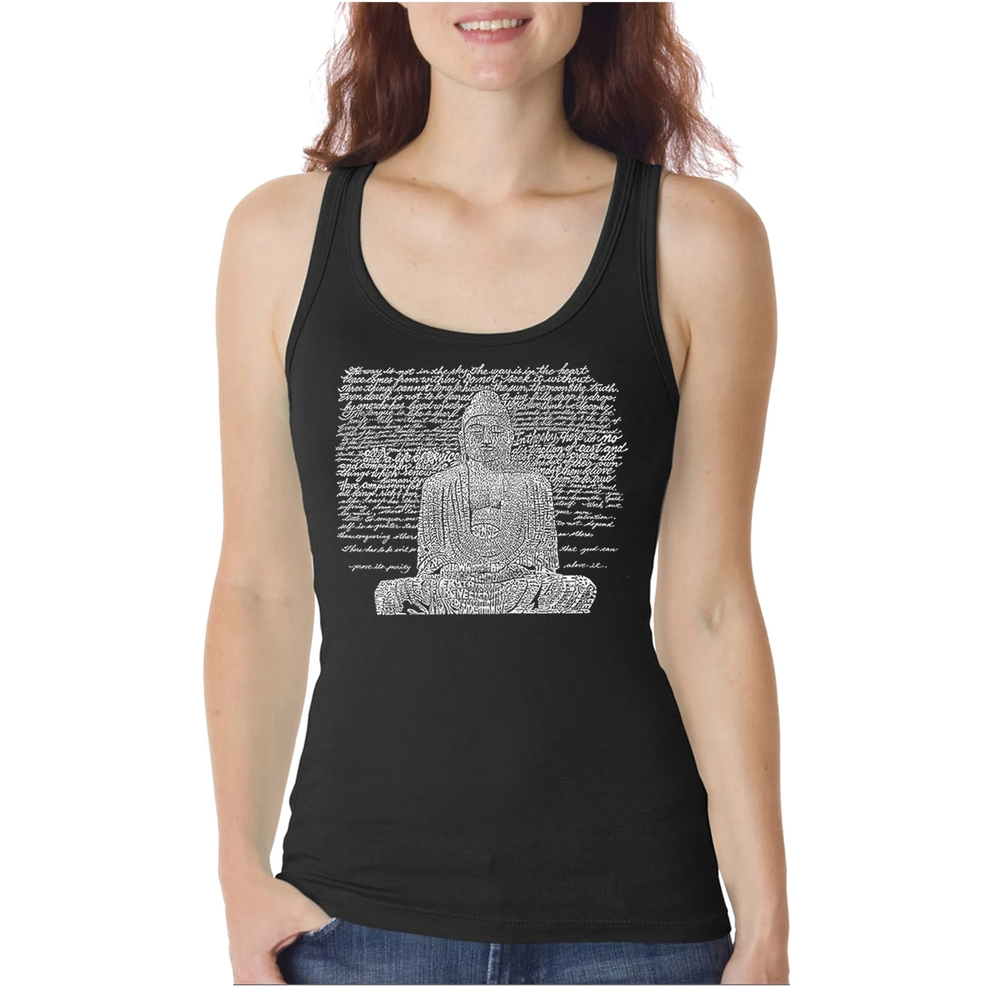 Zen Buddha - Women's Word Art Tank Top sold by LA Pop Art
