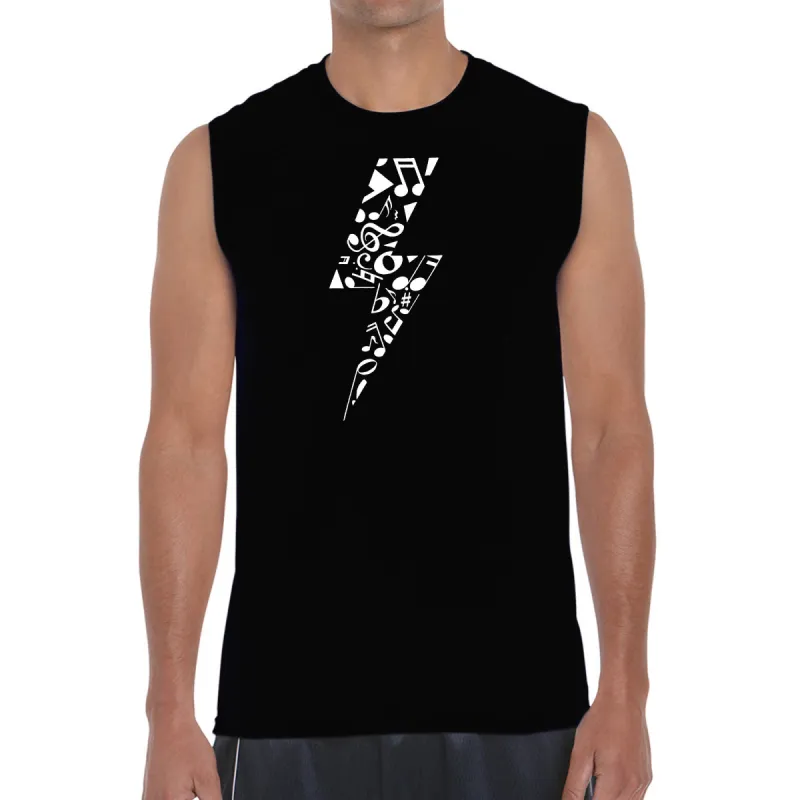 Lightning Bolt - Men's Word Art Sleeveless T-Shirt sold by LA Pop Art