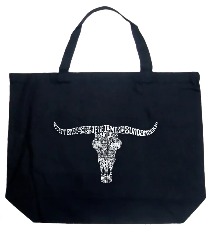 Names of Legendary Outlaws - Large Word Art Tote Bag sold by LA Pop Art