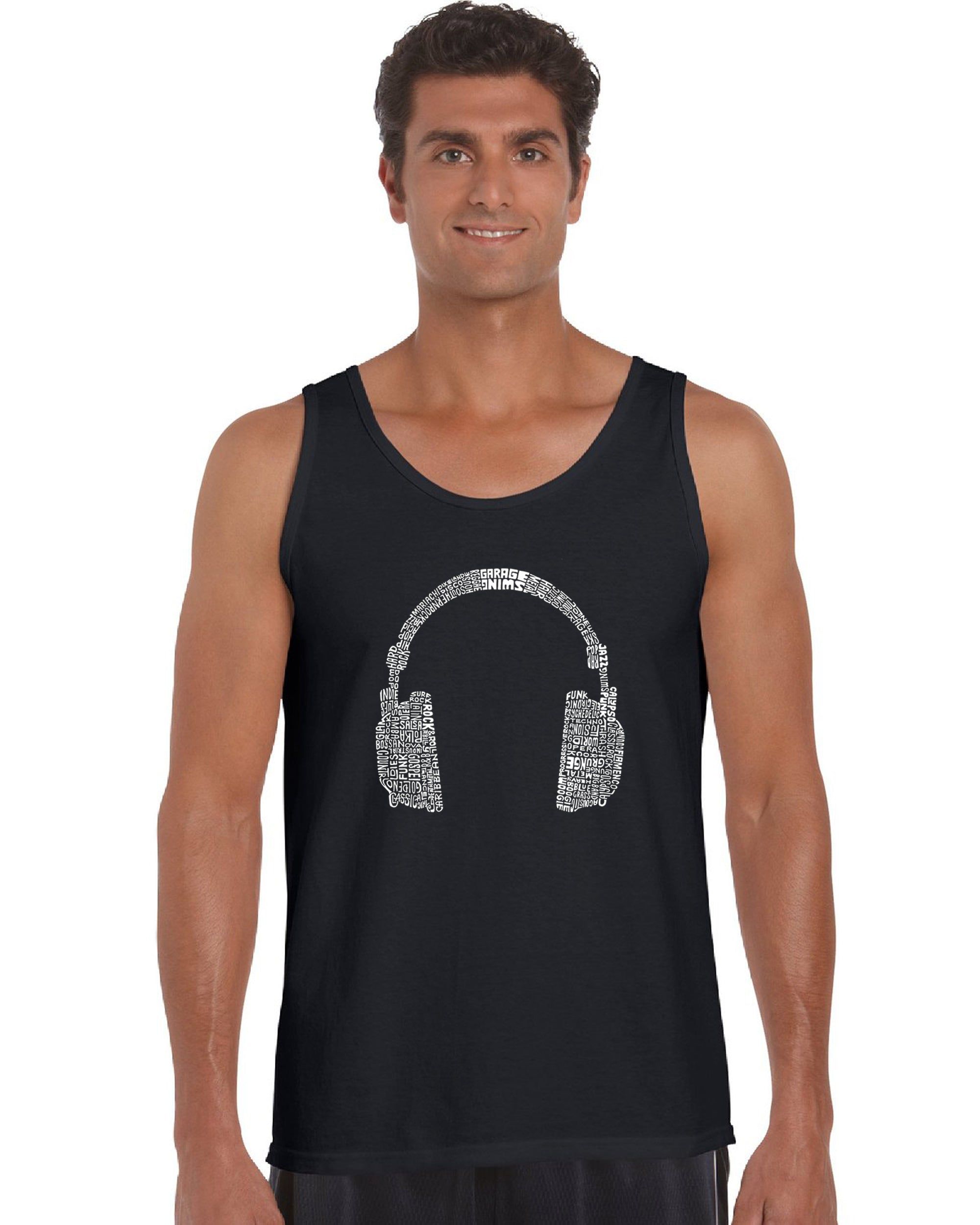 63 DIFFERENT GENRES OF MUSIC - Men's Word Art Tank Top sold by LA Pop Art