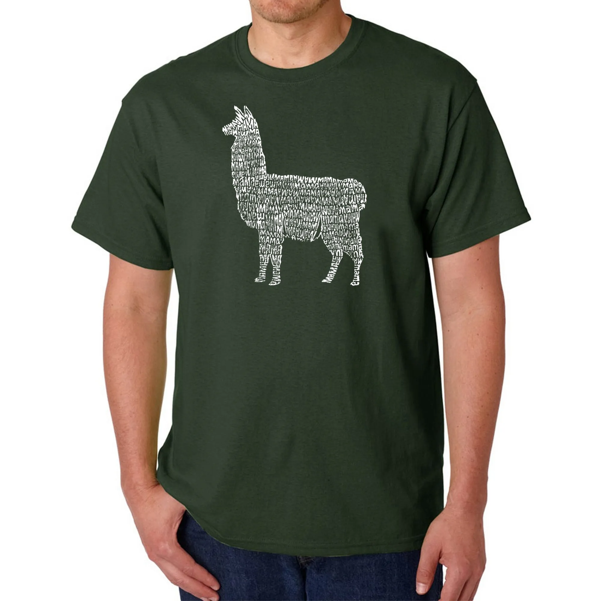 Llama Mama - Men's Word Art T-Shirt sold by LA Pop Art product image thumbnail 4