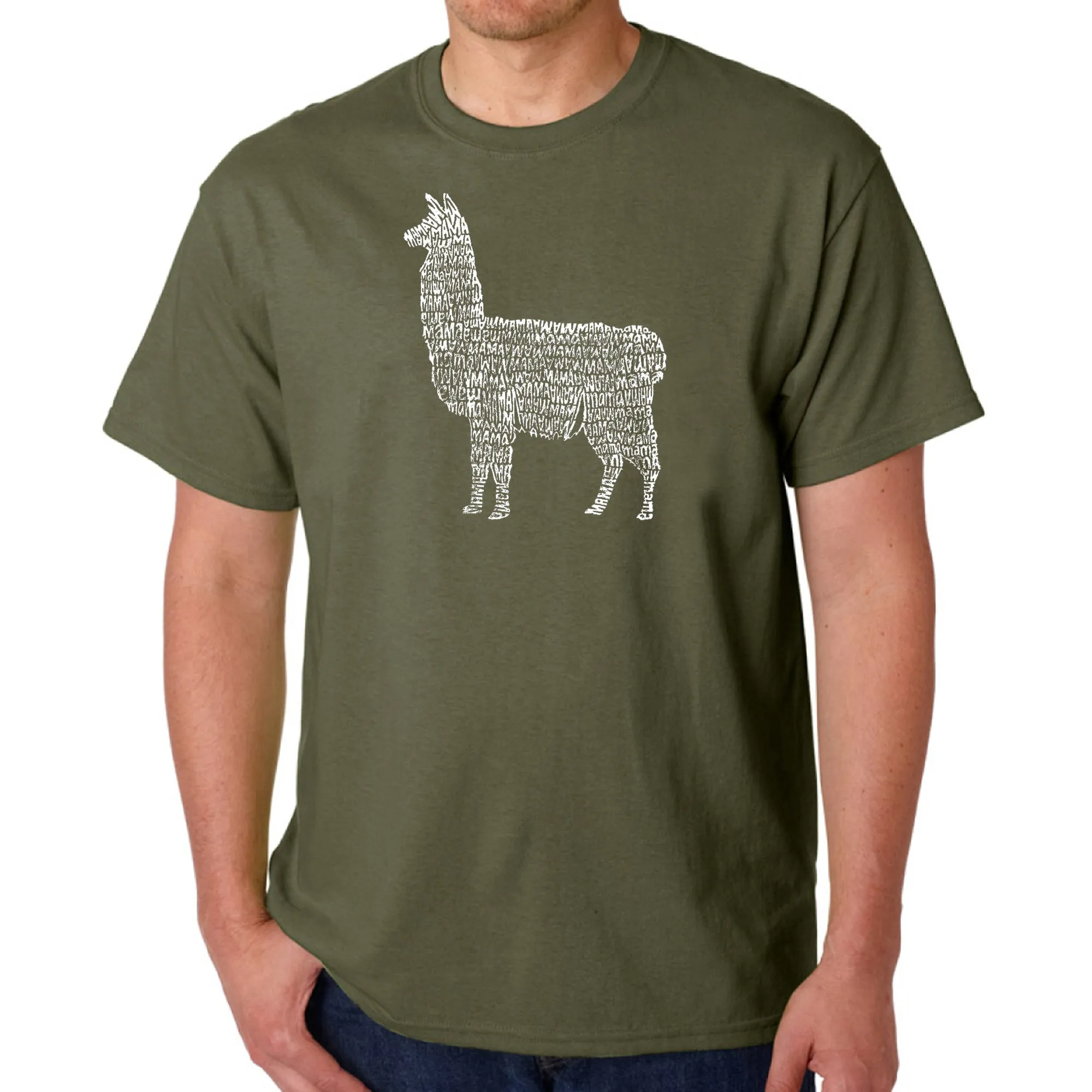 Llama Mama - Men's Word Art T-Shirt sold by LA Pop Art product image thumbnail 5