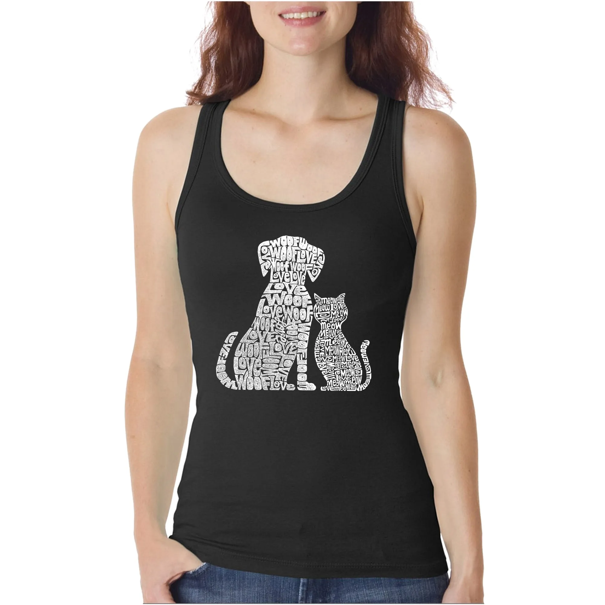 Dogs and Cats - Women's Word Art Tank Top sold by LA Pop Art