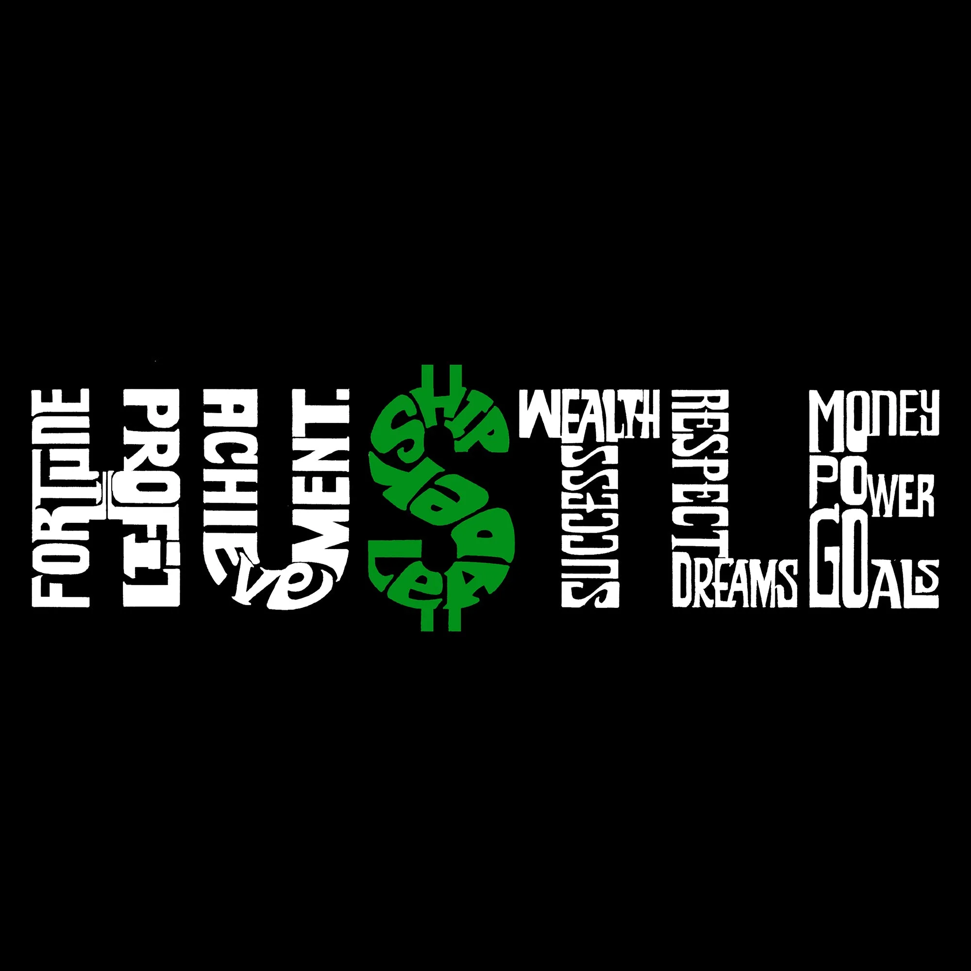 Hustle - Women's Word Art Crewneck Sweatshirt sold by LA Pop Art product image thumbnail 2