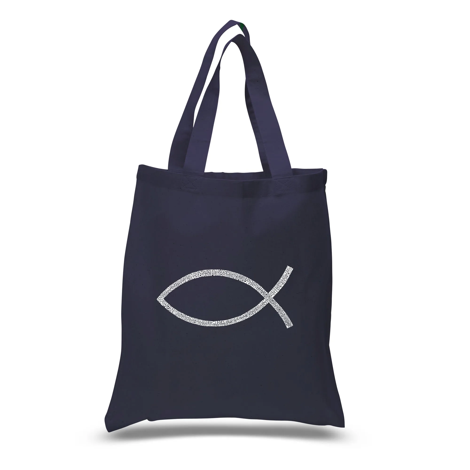 JESUS FISH - Small Word Art Tote Bag sold by LA Pop Art product image thumbnail 4