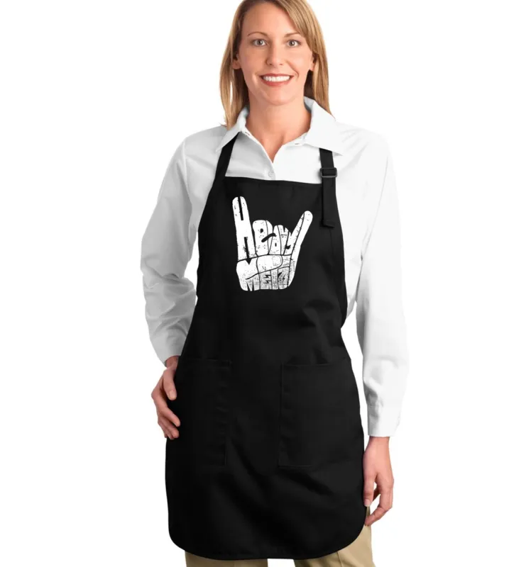 Heavy Metal - Full Length Word Art Apron sold by LA Pop Art