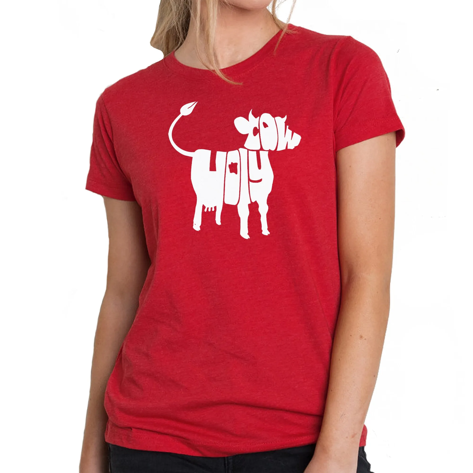 Holy Cow - Women's Premium Blend Word Art T-Shirt sold by LA Pop Art product image thumbnail 5