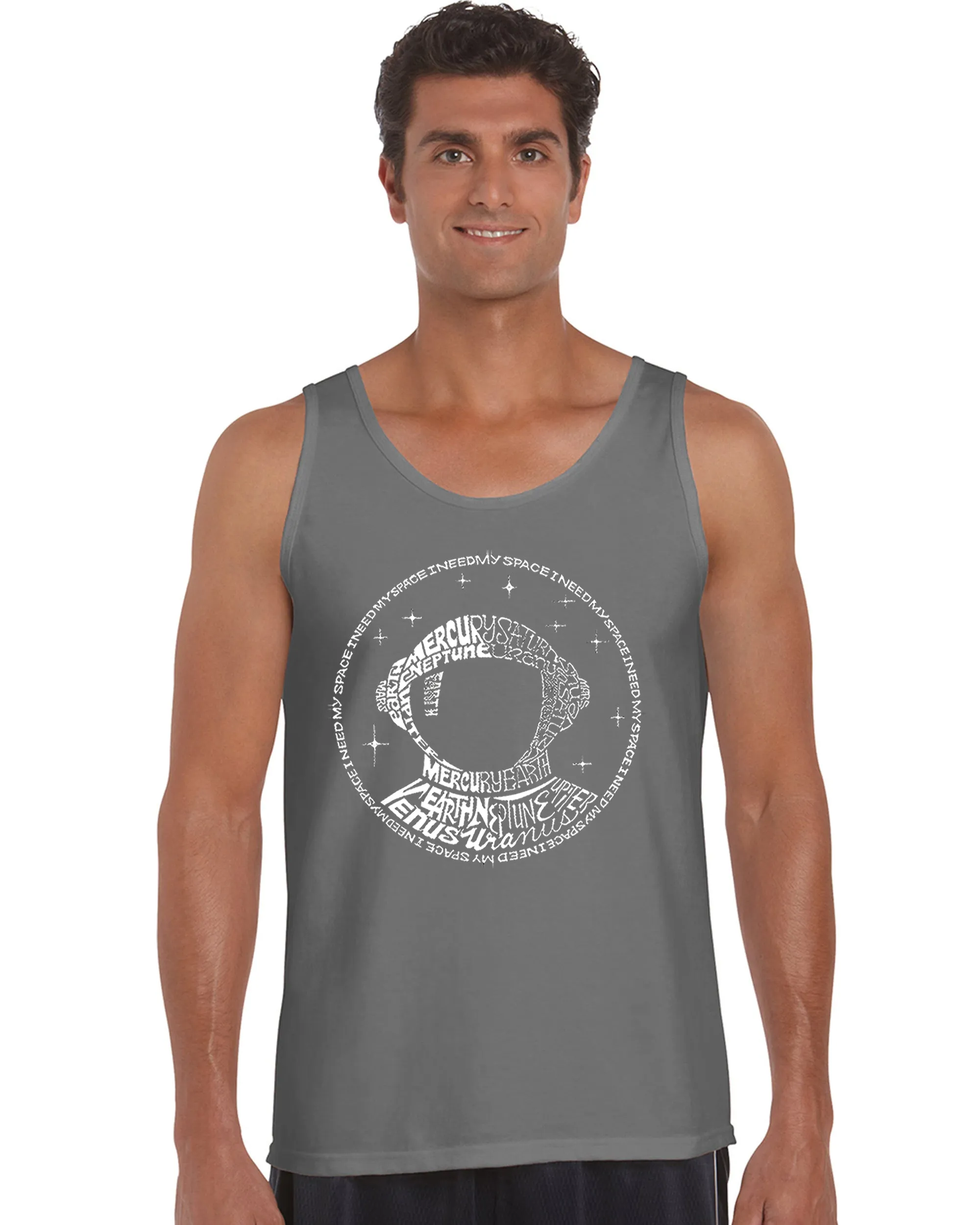 I Need My Space Astronaut - Men's Word Art Tank Top sold by LA Pop Art product image thumbnail 4