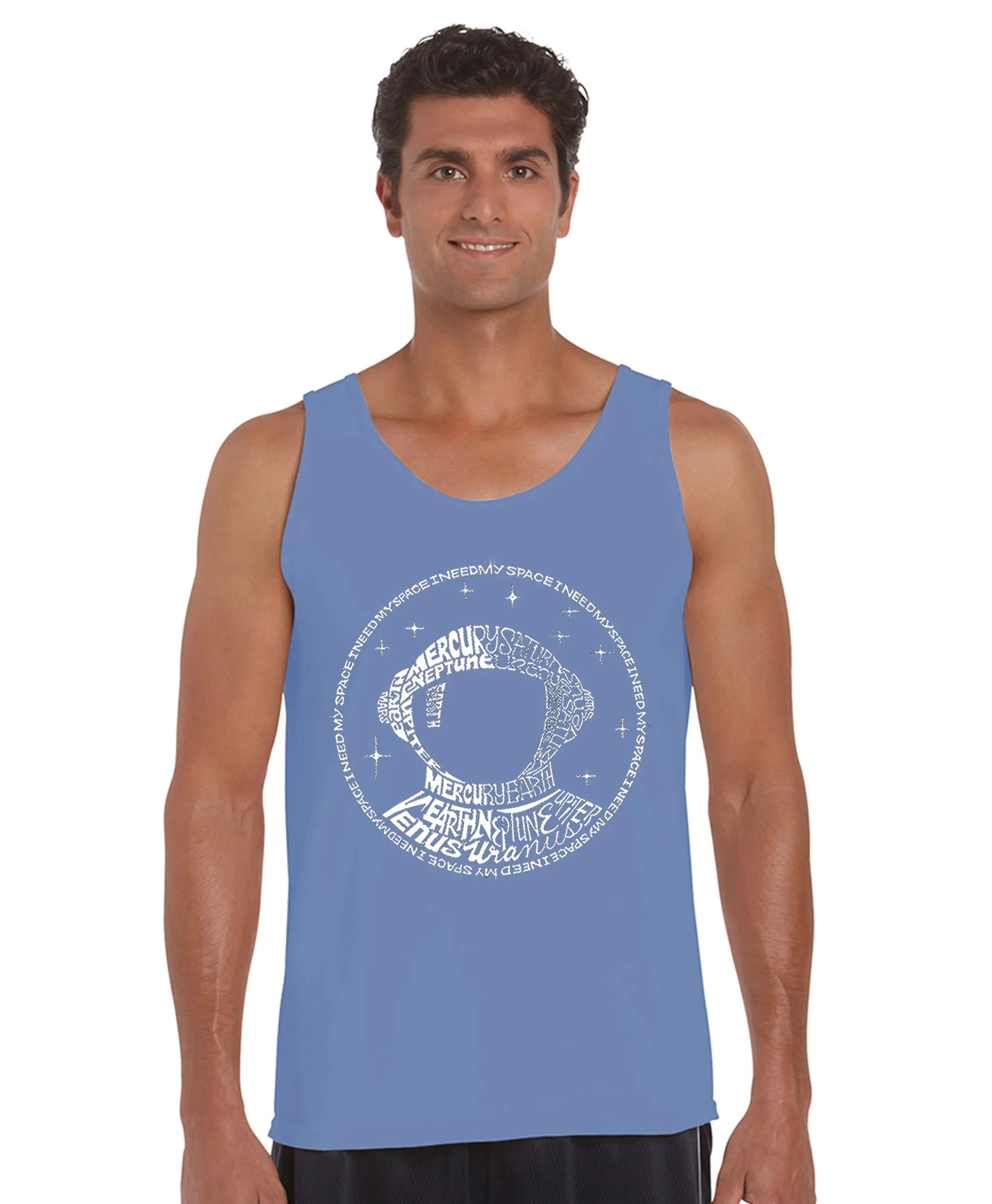 I Need My Space Astronaut - Men's Word Art Tank Top sold by LA Pop Art product image thumbnail 5