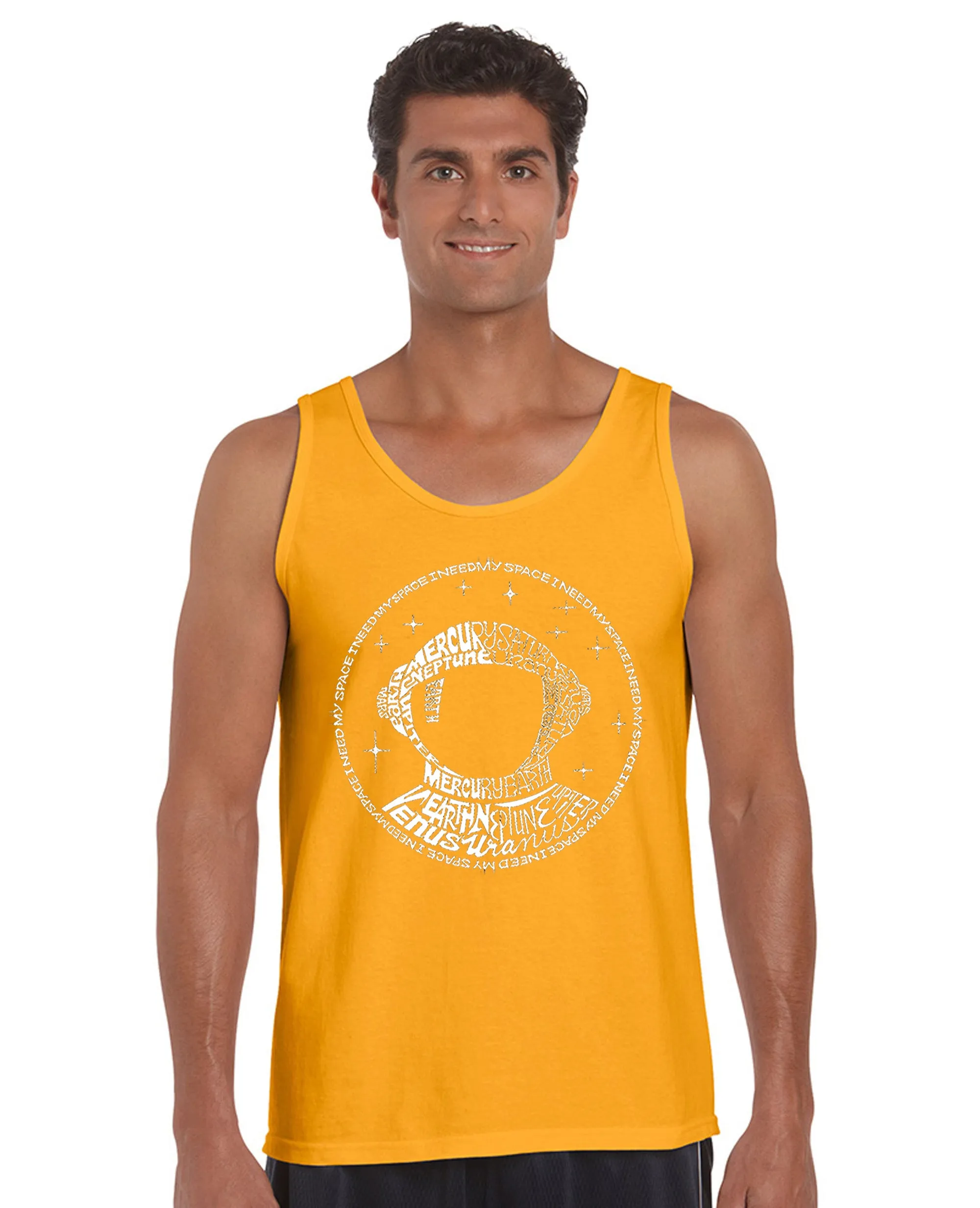 I Need My Space Astronaut - Men's Word Art Tank Top sold by LA Pop Art product image thumbnail 3