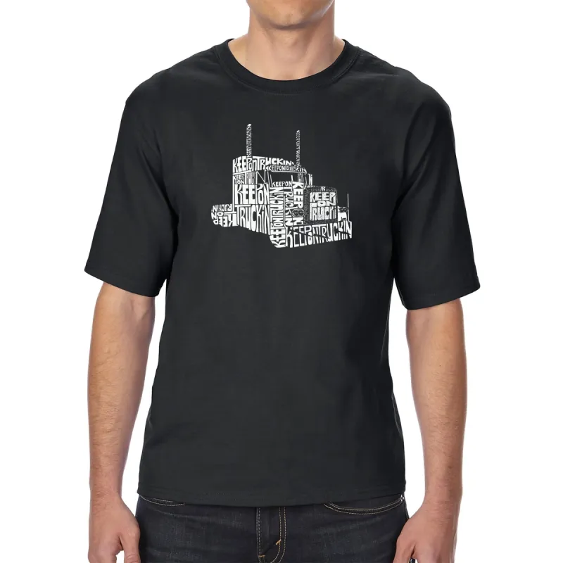 KEEP ON TRUCKIN' - Men's Tall Word Art T-Shirt sold by LA Pop Art