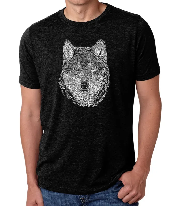 Wolf - Men's Premium Blend Word Art T-Shirt sold by LA Pop Art