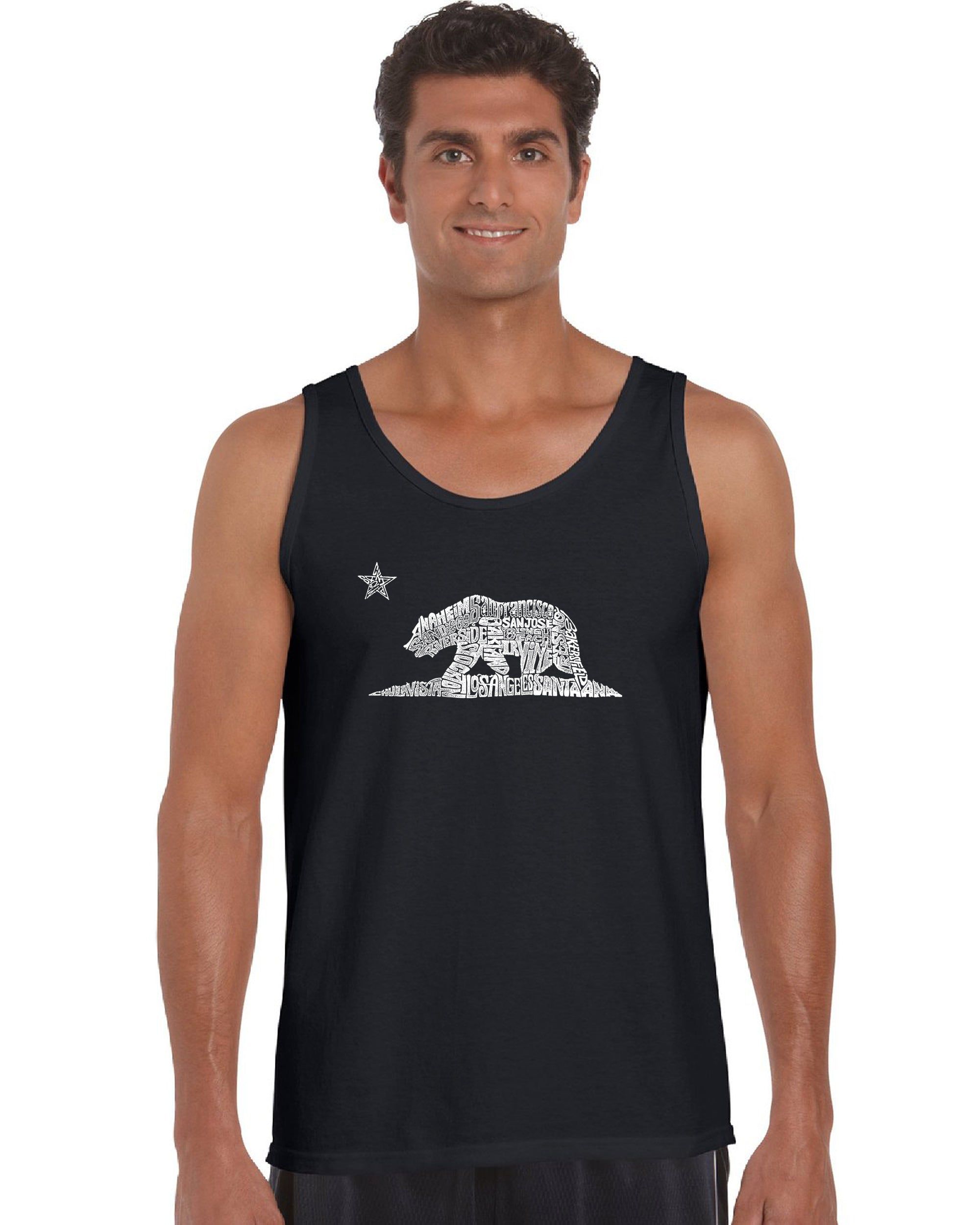 California Bear - Men's Word Art Tank Top sold by LA Pop Art