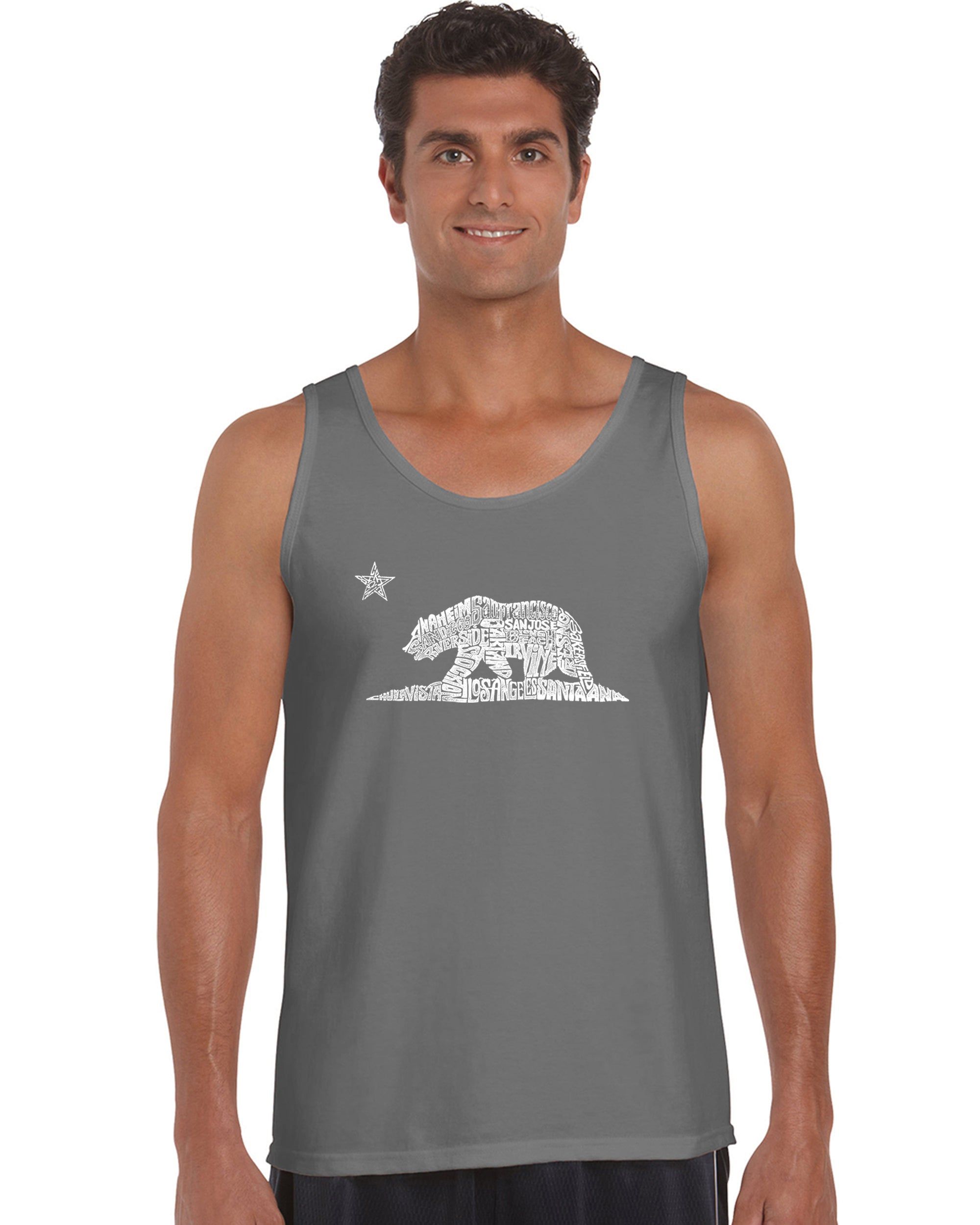 California Bear - Men's Word Art Tank Top sold by LA Pop Art product image thumbnail 5