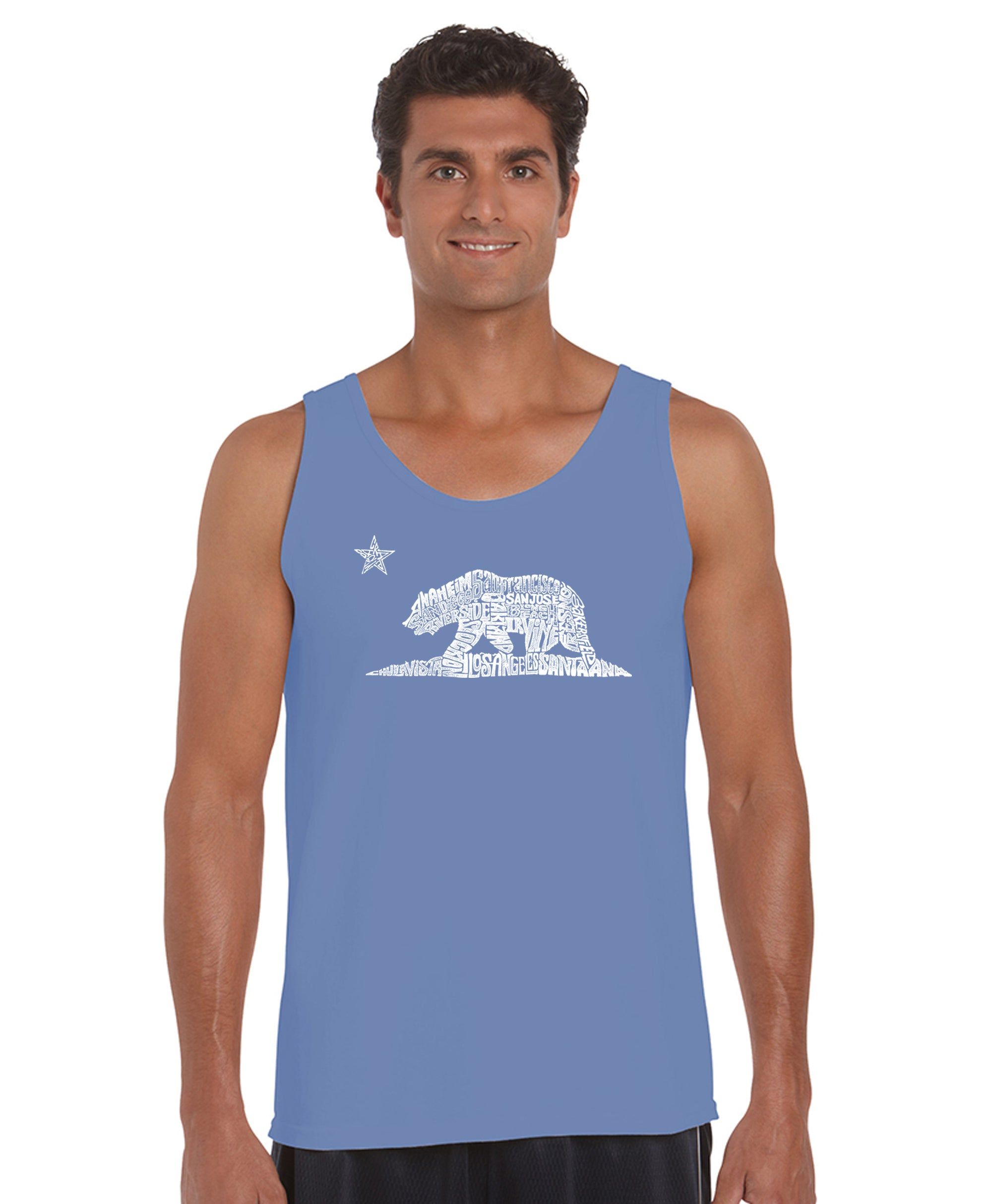 California Bear - Men's Word Art Tank Top sold by LA Pop Art product image thumbnail 3