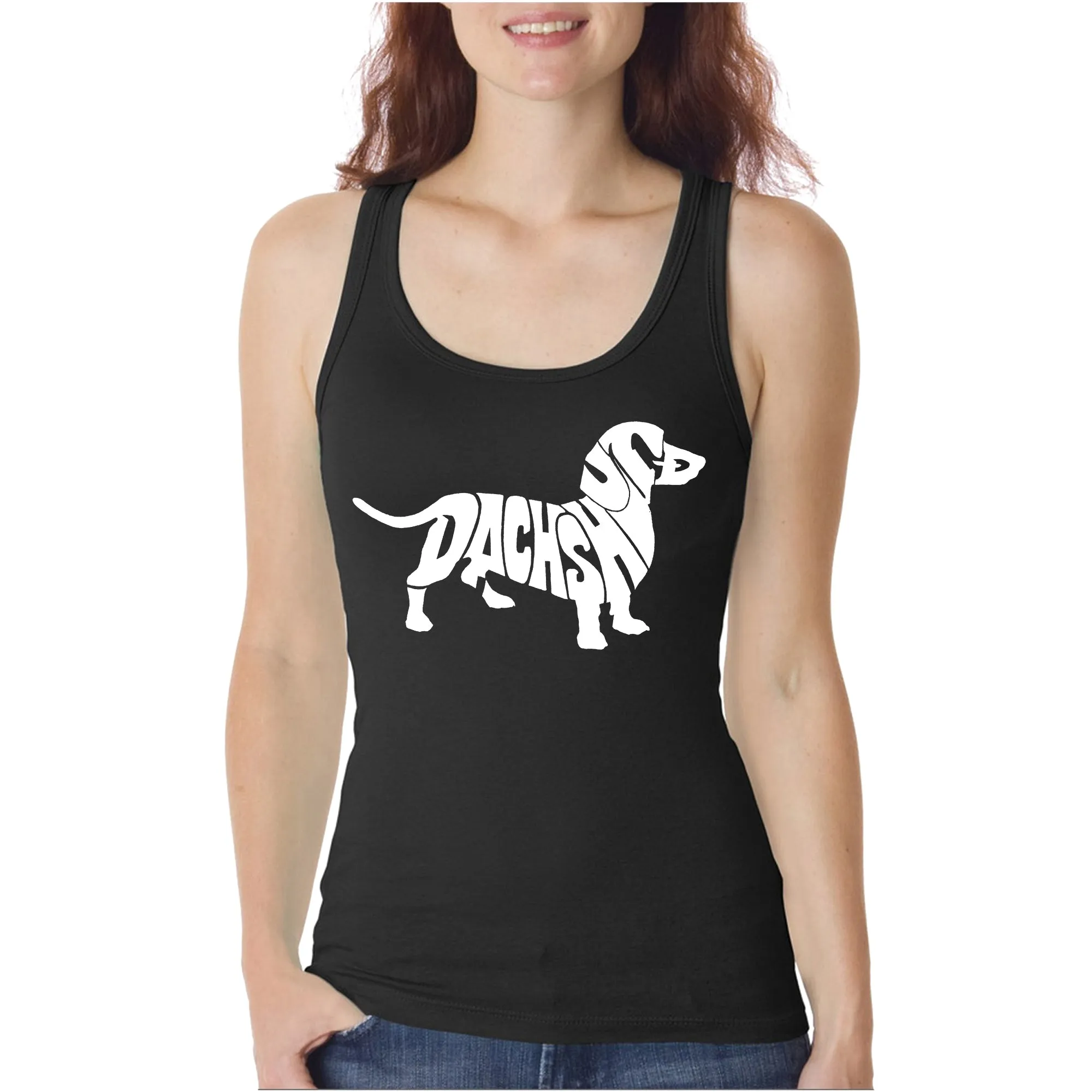 Dachshund - Women's Word Art Tank Top sold by LA Pop Art