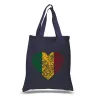 One Love Heart - Small Word Art Tote Bag sold by LA Pop Art