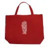 TIGER - Large Word Art Tote Bag sold by LA Pop Art