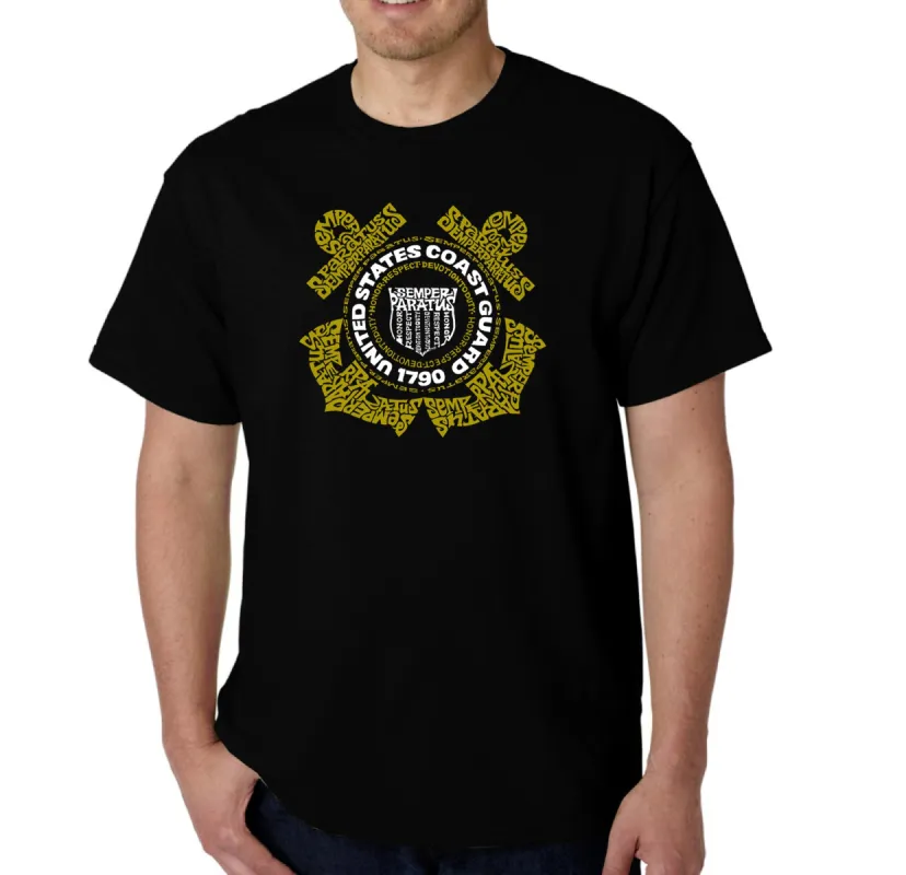 Coast Guard - Men's Word Art T-Shirt sold by LA Pop Art