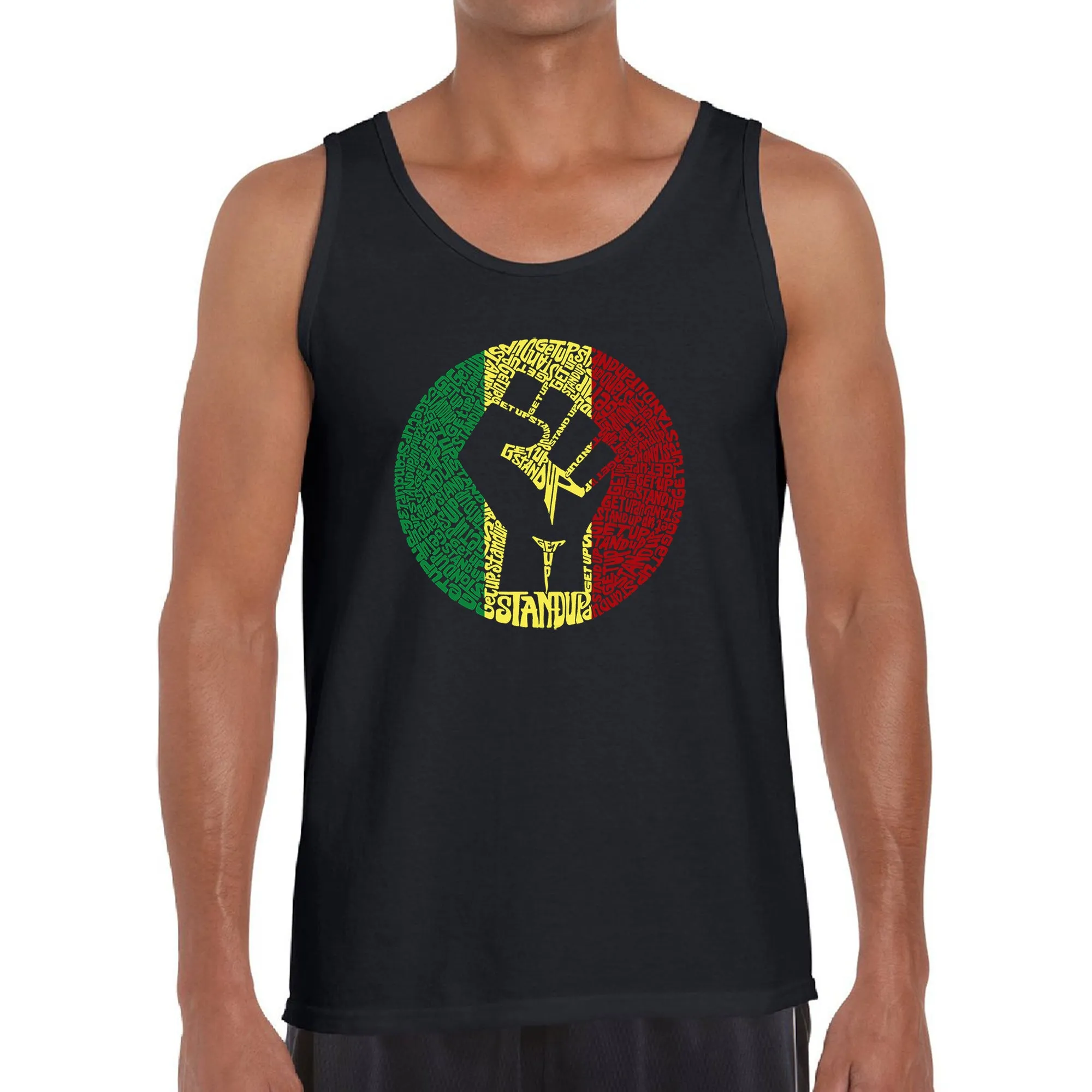 Get Up Stand Up - Men's Word Art Tank Top sold by LA Pop Art