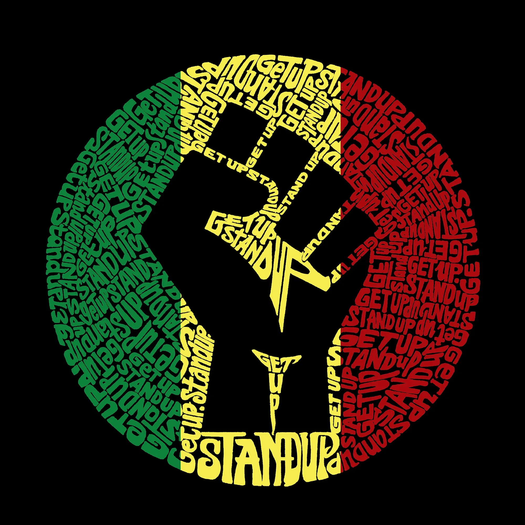 Get Up Stand Up - Men's Word Art Tank Top sold by LA Pop Art product image thumbnail 2