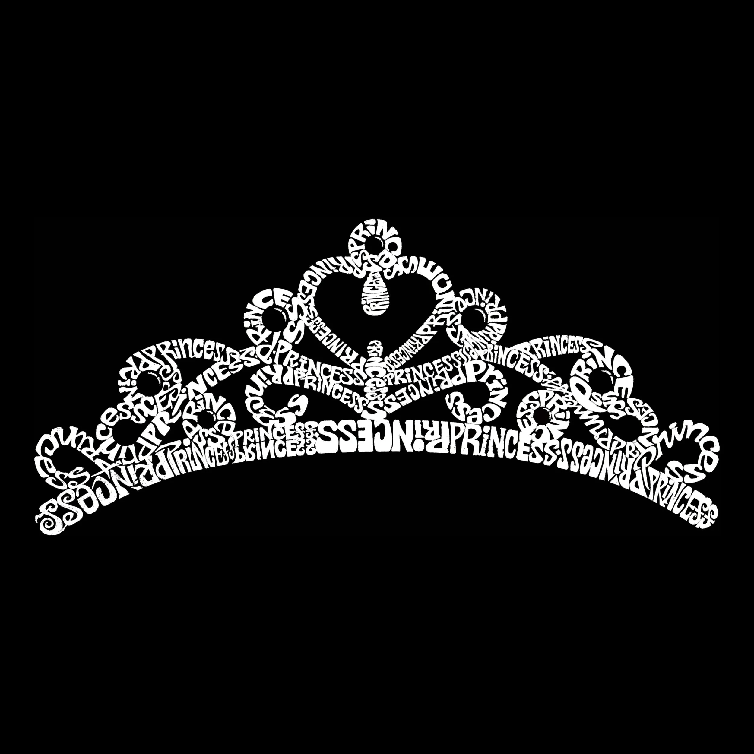Princess Tiara - Full Length Word Art Apron sold by LA Pop Art product image thumbnail 2