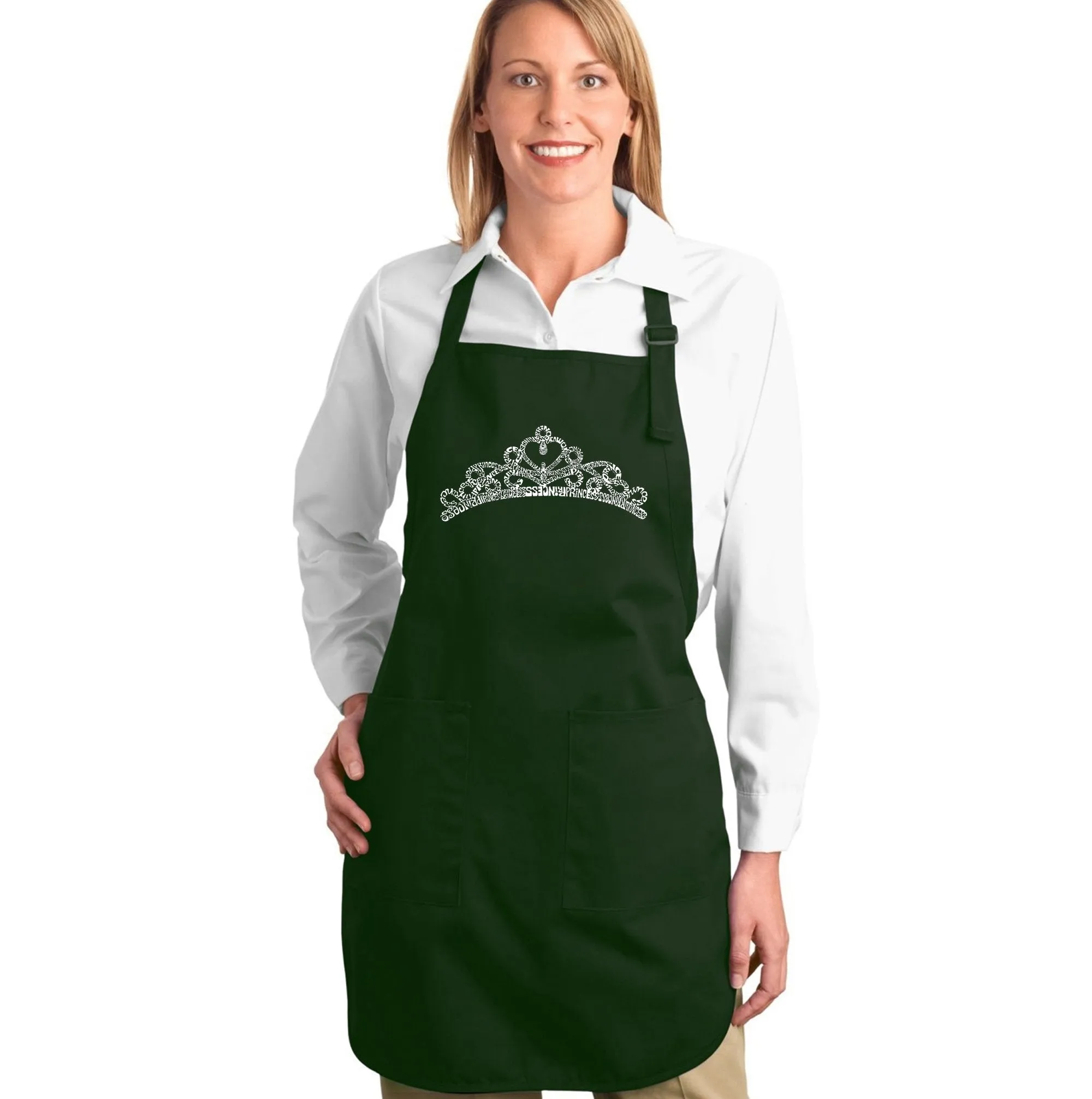 Princess Tiara - Full Length Word Art Apron sold by LA Pop Art product image thumbnail 5