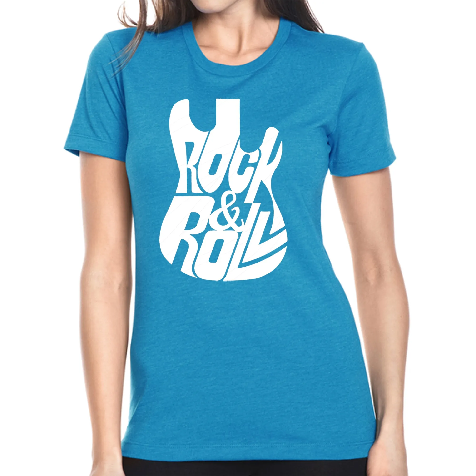 Rock And Roll Guitar - Women's Premium Blend Word Art T-Shirt sold by LA Pop Art product image thumbnail 4