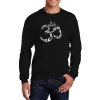 THE OM SYMBOL OUT OF YOGA POSES - Men's Word Art Crewneck Sweatshirt sold by LA Pop Art