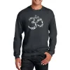 THE OM SYMBOL OUT OF YOGA POSES - Men's Word Art Crewneck Sweatshirt sold by LA Pop Art