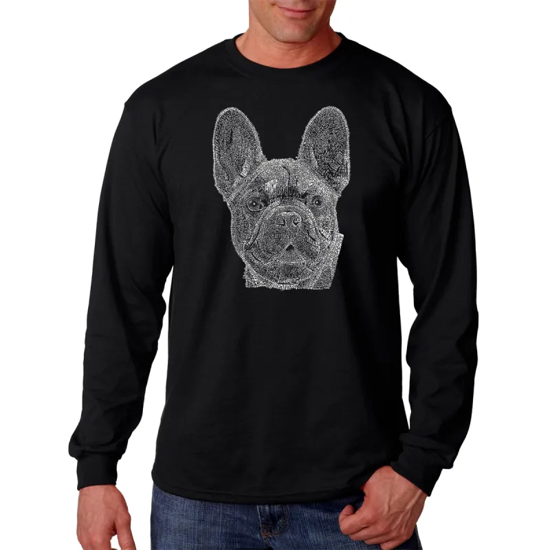 French Bulldog - Men's Word Art Long Sleeve T-Shirt sold by LA Pop Art