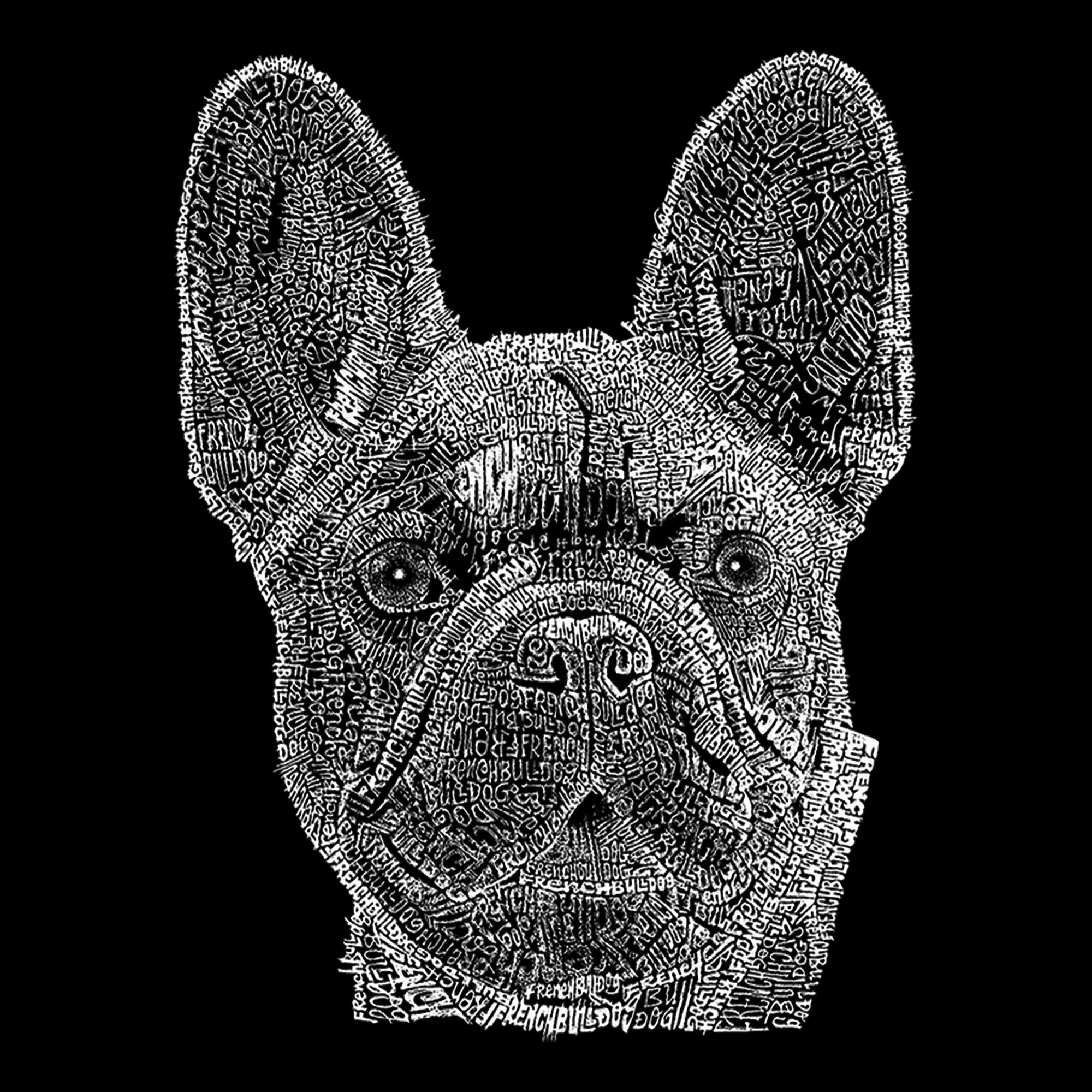 French Bulldog - Men's Word Art Long Sleeve T-Shirt sold by LA Pop Art product image thumbnail 2