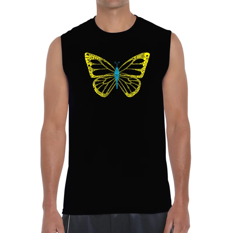 Butterfly  - Men's Word Art Sleeveless T-Shirt sold by LA Pop Art
