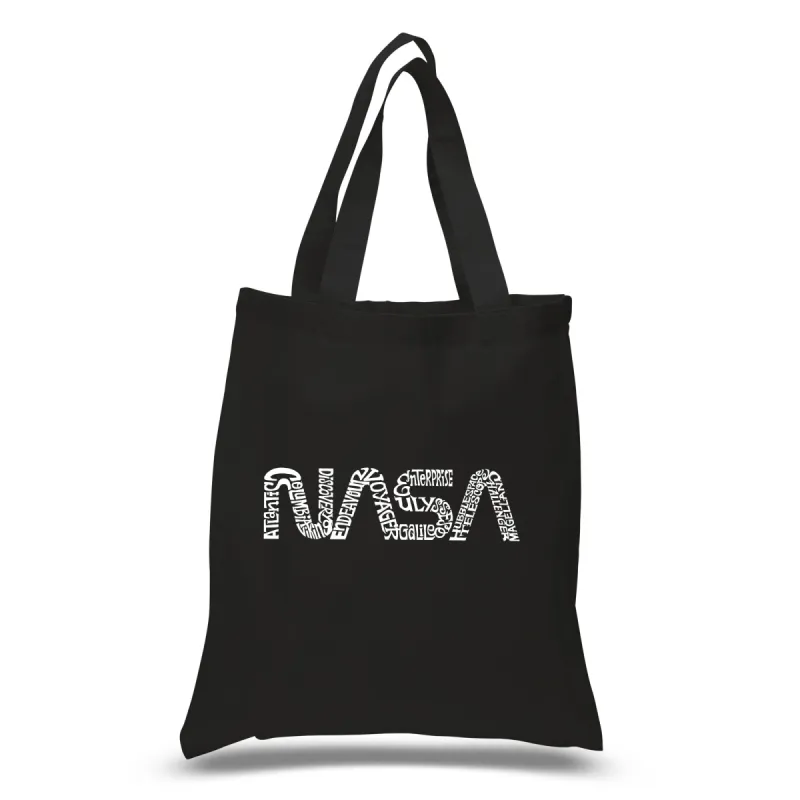 Worm Nasa - Small Word Art Tote Bag sold by LA Pop Art