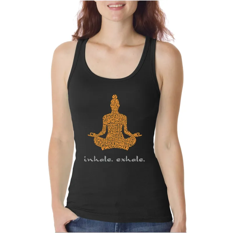 Inhale Exhale - Women's Word Art Tank Top sold by LA Pop Art