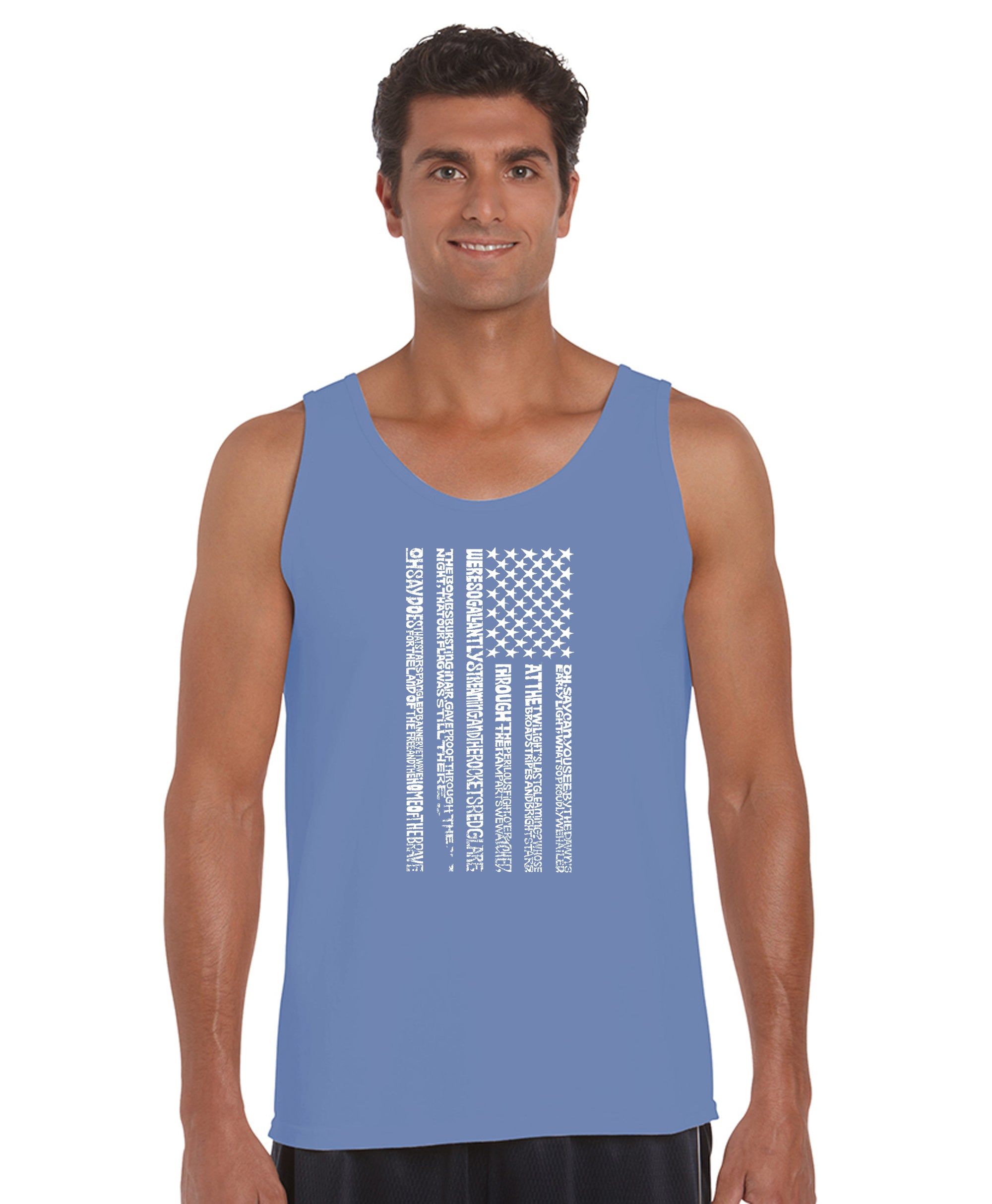 National Anthem Flag - Men's Word Art Tank Top sold by LA Pop Art product image thumbnail 3