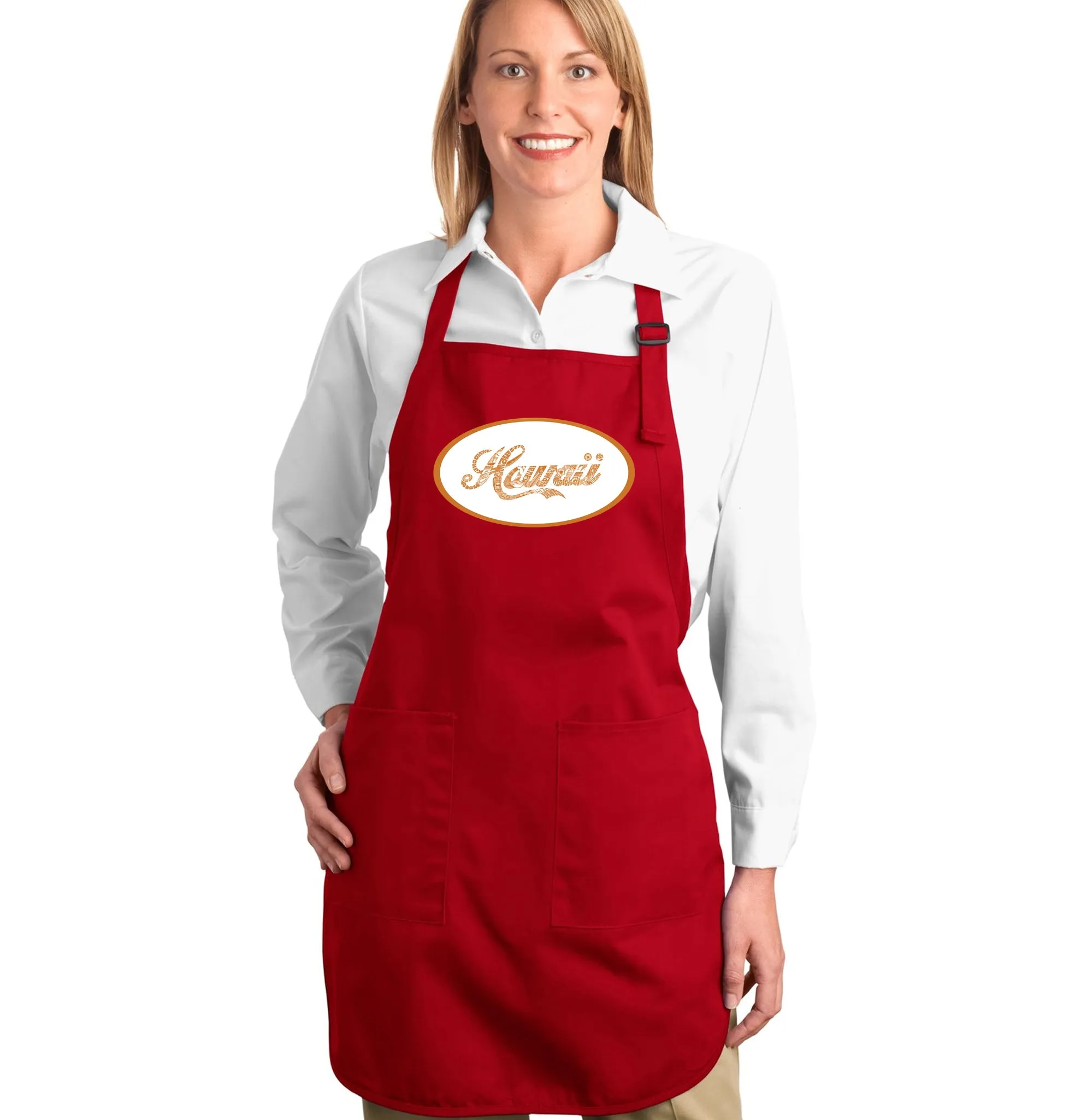 HAWAIIAN ISLAND NAMES & IMAGERY - Full Length Word Art Apron sold by LA Pop Art product image thumbnail 3